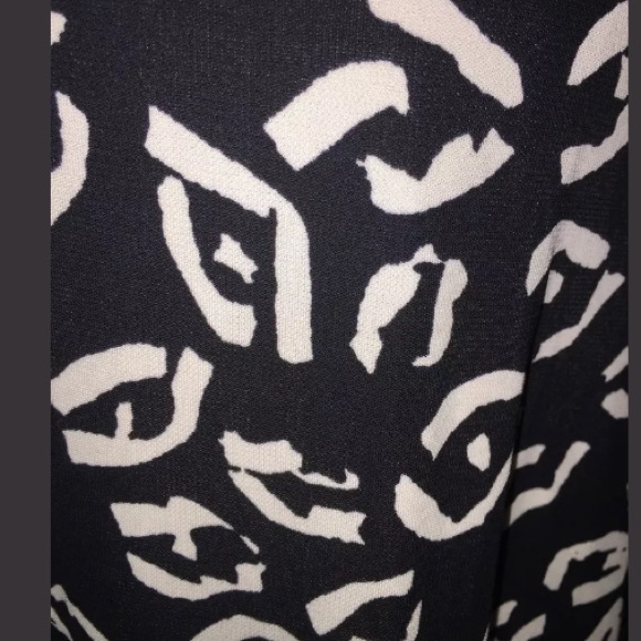 Tracy Reese Back Wrap Dress Black Print Jersey - Picture 5 of 8